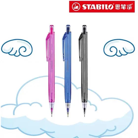 Lápis Mecânico Transparente Stabilo 3555 0.5mm com Corpo Triangular, Importado da Alemanha, para Estudantes e Escritório