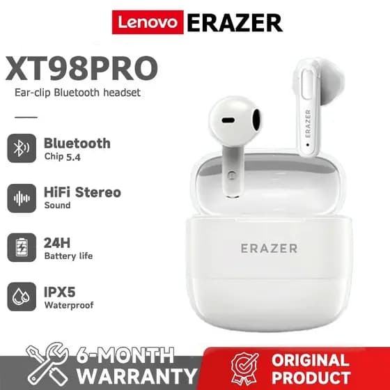 Lenovo ERAZER XT98 fone de ouvido bluetooth 5.4 sem fio alta fidelidade sem fio fone estéreo sem fio suporte todos os Sm