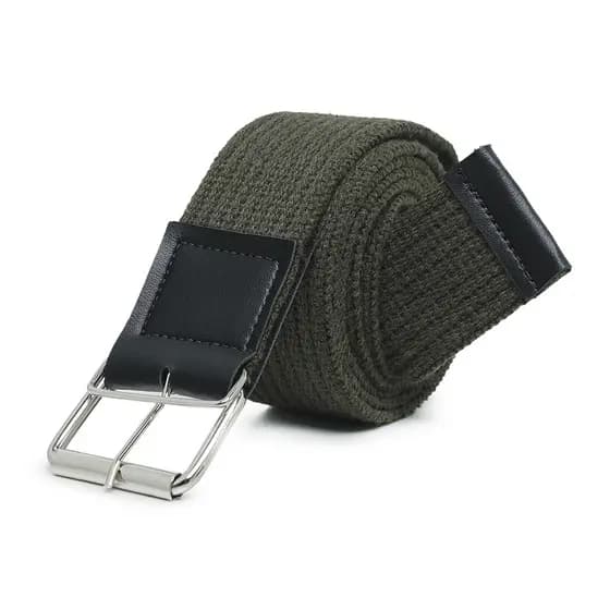 Cinto Masculino Largo Gorgurão Lona Tecido 9 Bordas Premium