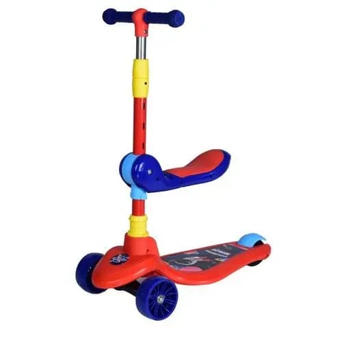 Patinete Infantil Ajustavel 2 Em 1 Com Assento Azul Versatil Seguro