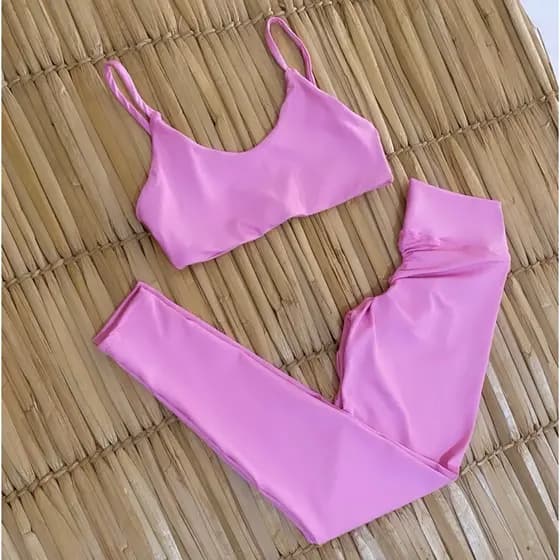 conjunto de calça fitness empina bumbum feminino academia