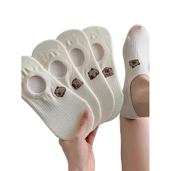 Meias Soquete Feminina Tamanho Unico Estampas Aleatoria