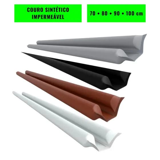 Veda Porta Couro Sintético Rolinho Impermeável | Vento Poeira Insetos | 4 Cores 70 80 90 100cm