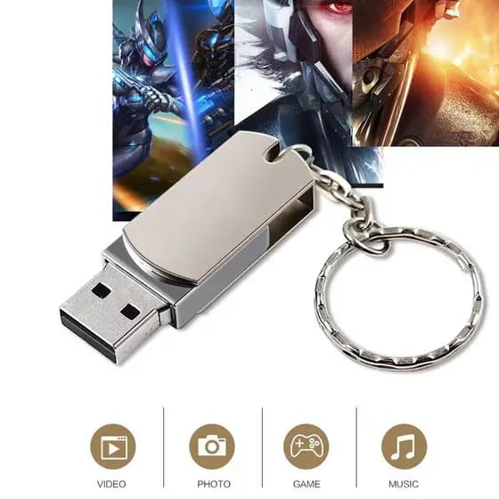 Pendrive 128GB 128MB Unidade Flash USB Metálica .0 De Alta Velocidade