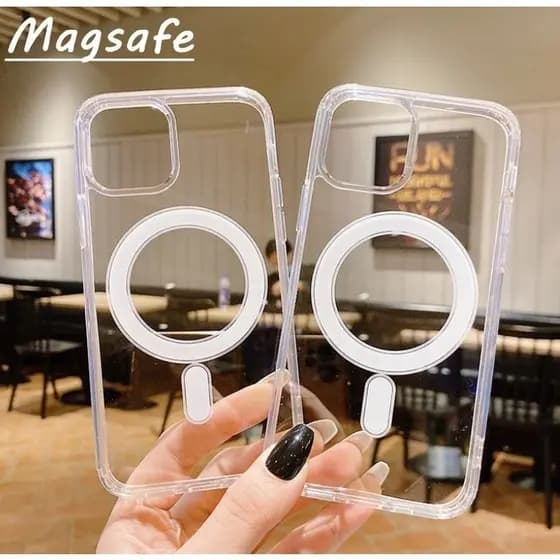 KIT 5 PCS Capa Magsafe Transparente Para iphone 14 13 12 11 Pro MAX