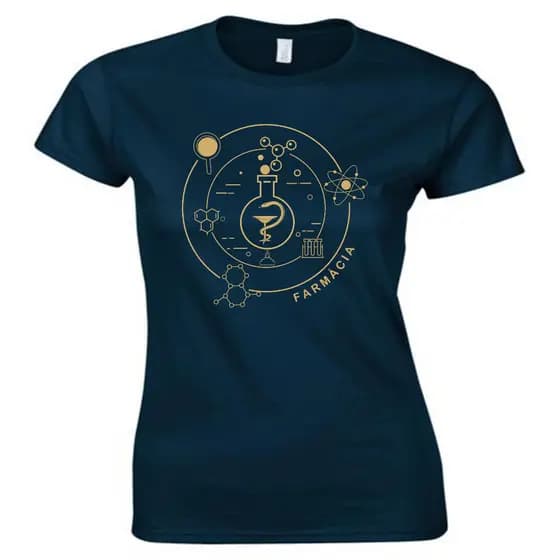 Camiseta Faculdade Curso Farmácia Feminina,baby look,100% algodão,estampas exclusivas