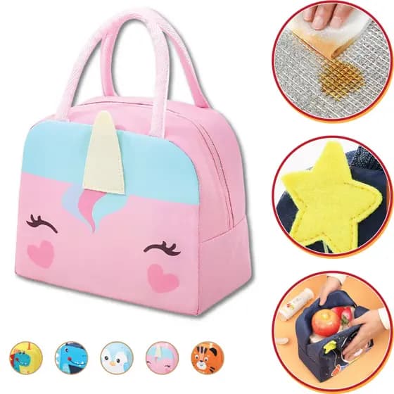 Bolsa Térmica Infantil Feminina Masculina Porta Marmita Lanche Bebida Lancheira Portátil Trabalho