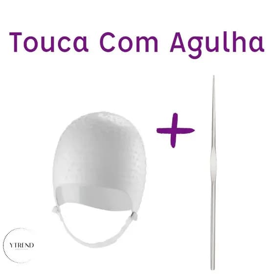 Touca + Agulha para Luzes Mechas Reflexos Morena Iluminada Loiras Modelo Alinhada com 1000 Furos