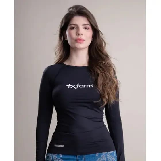 Camiseta Texas Farm Original Térmica Feminina Uv50+ Longa