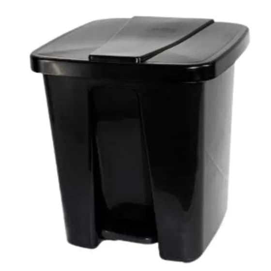 Lixeira 15 Litros com Pedal para banheiro cozinha - Preto - Plasconex