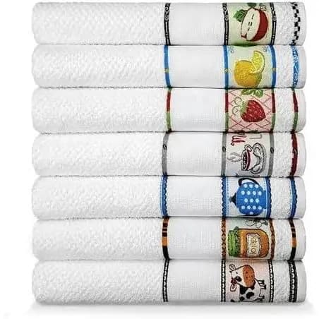 Kit 3 6 e 12 Panos Copa Jaquard Atoalhado grande 70X45cm 100% Algodão Fio Torcido Linha Chef Gourmet