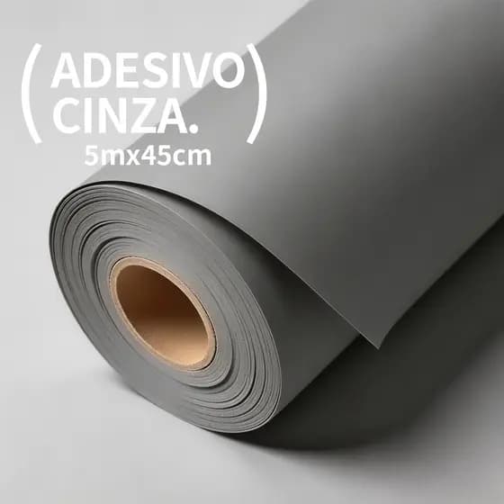 Papel Contact Adesivo Cinza Fosco 5 Metros Lavável Resistente Decoração Parede Móveis Promoção Envio Imediato