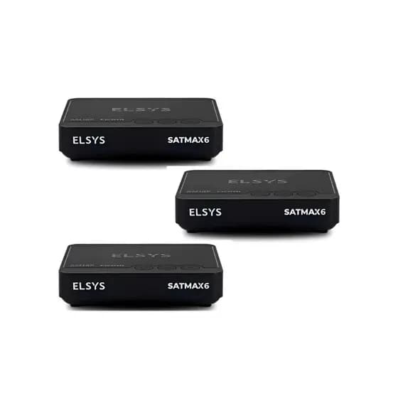 Kit com 3 Receptor Digital Elsys Satmax 6