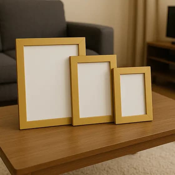 Kit Porta Retrato Elegante Dourado Prata Bronze Moldura Foto Decoração Rack Sala Quadro Chique Decorativo