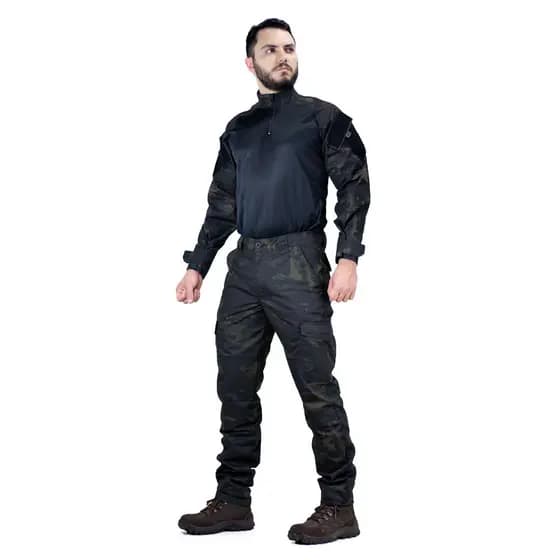 Fardamento Attacker - Camisa e Calça - Multicam Black