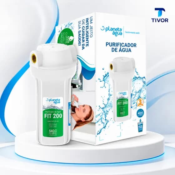 Purificador Água Filtro Planeta Água Fit 200 Torneira Pia Cor Branco