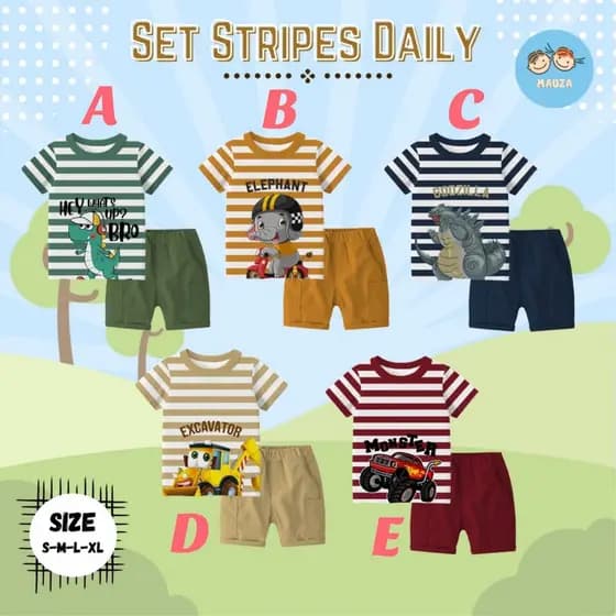 Conjunto De Riscas Para Meninos Diário MAUZA Tamanho 1-5 Anos