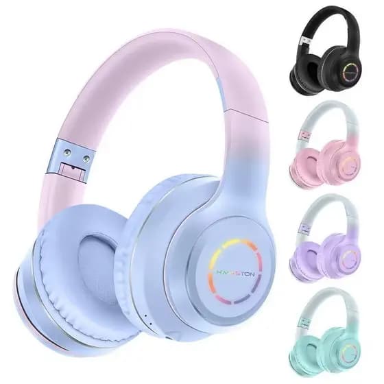 Fone de Ouvido Bluetooth com LED Headphone Sem Fio Com Microfone Super Bass SN01 Hmaston Original