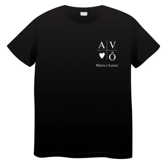 Camiseta Personalizada Avô com Nome dos Netos | Presente para Vovô | 100% Algodão | Dia dos Avós | Unissex