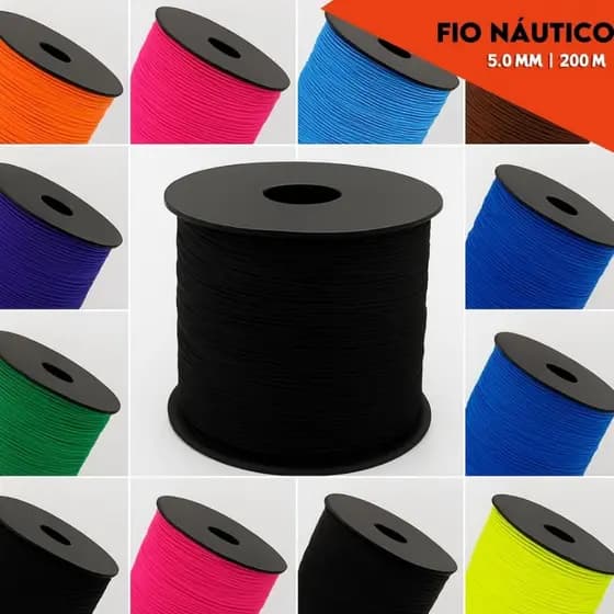 Fio Náutico Diversas Cores 5mm - 200 mts