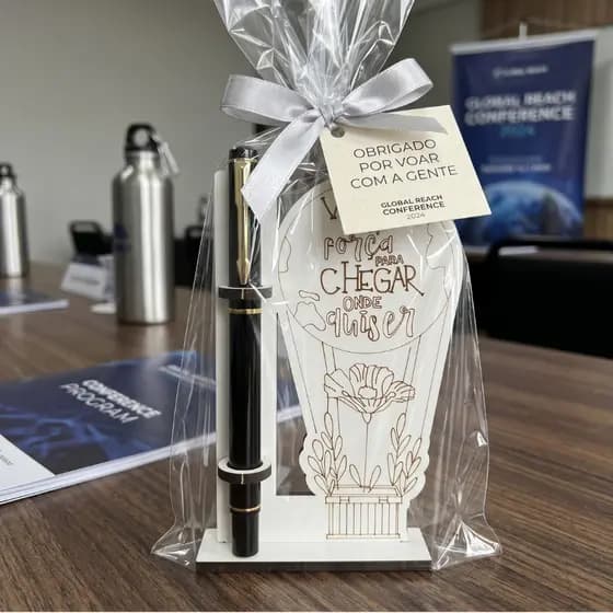 Lembrancinha Brindes Para Clientes Porta Caneta Escritório Porta Caneta MDF Frase Motivacional | Presente Formatura e Br