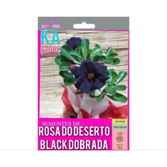 Rosa Do Deserto Dobrada/Black (5 Sementes)