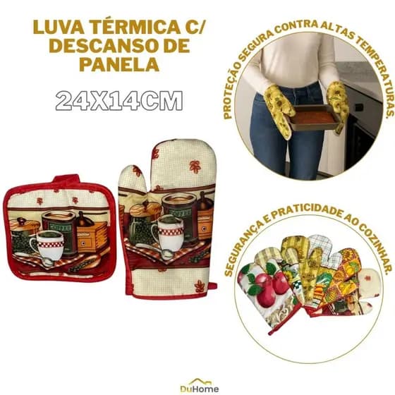 2 Peças Luva Térmica Pegador Panela Quente Cozinha Descanso Forno Segurança Utensilio Doméstico