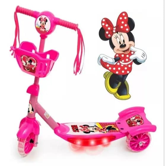 Patinete Minnie Musical 3 Rodas C/ Le
