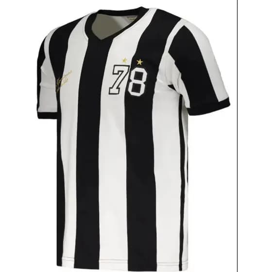Camisa Santos Listrada Retrô 1978 Licenciado e Oficial Meninos da Vila Alvinegro Original Camiseta