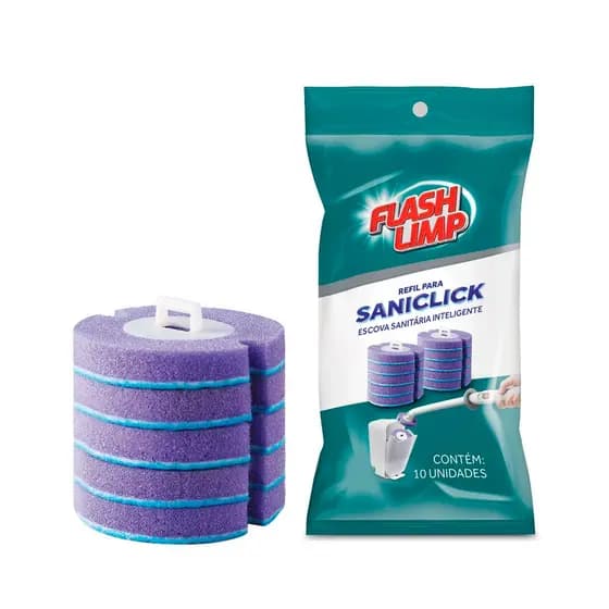 10 Refis Sanitários Saniclick Limpeza Sem Contato Direto