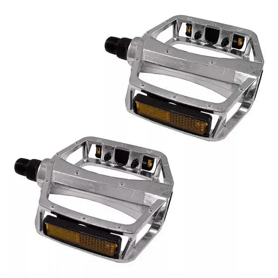 Pedal Ciclismo Alumínio Aderente Plataforma Pedal Bike Alumínio Plataforma Grip Rosca Grossa 9/16" Ciclismo