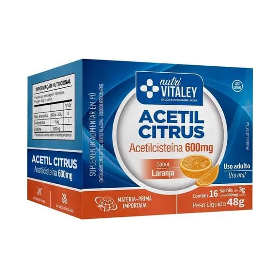 Acetilcitrus Vitaley 600mg 16 Saches 3g