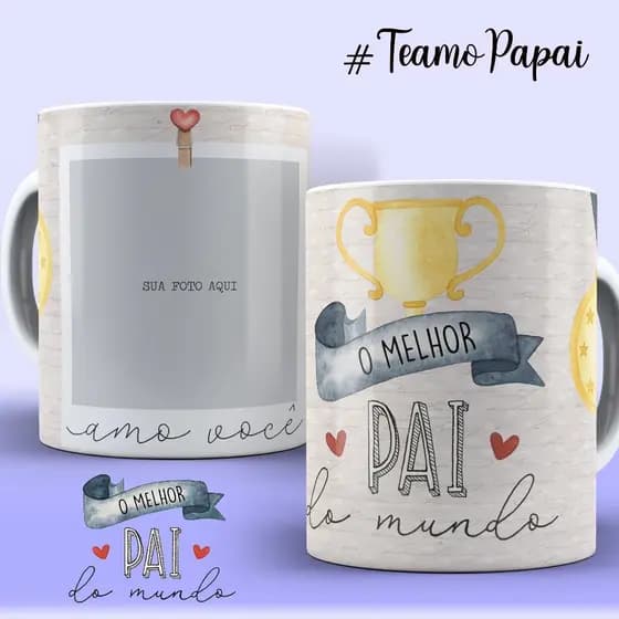 Caneca Dia dos Pais Personalizada Com foto O Melhor Pai Melhores Momentos - MEGA PROMOÇÃO!