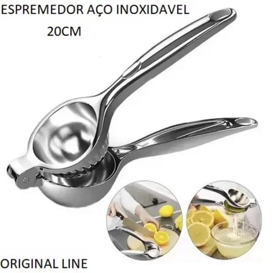 Espremedor De Limão Espremer Manual 20cm Limões De Aço Inoxidável Original Line Metal Multiuso Universal