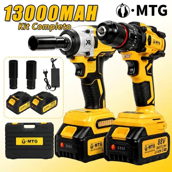 Kit Parafusadeira Furadeira 48V Com Maleta e Acessórios Completo