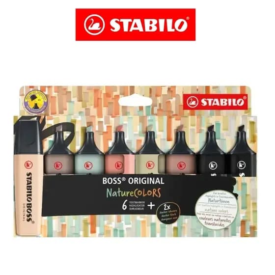 STABILO Boss Marca Texto 8X Cores - Importado Alemanha