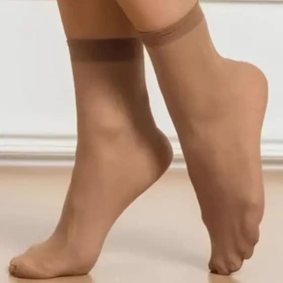 Kit 10 Pares Meias Social Fina Fio 20 Invisível Tornozelo Feminina Cano Curto