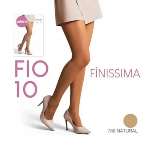 Meia Calça Finíssima Fio 10 Transparente Fina Original Selene Ref 9720