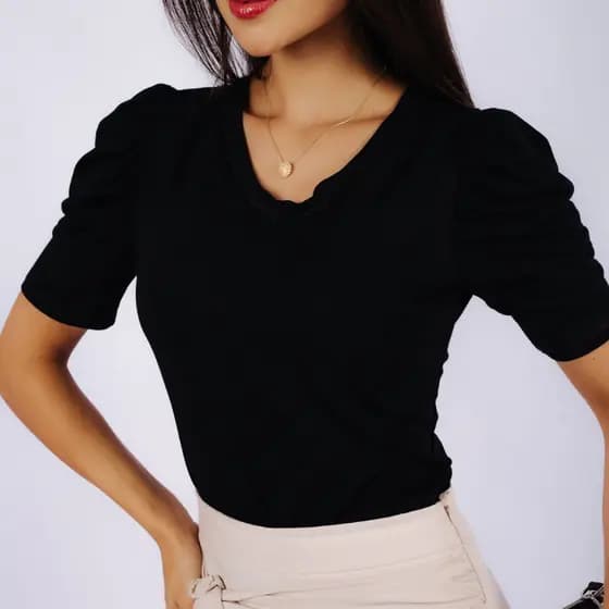 Blusa Feminina Elegante Manga Princesa