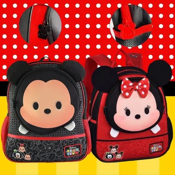 Mochila Escolar Costas Mickey Disney Viagem Passeio Levar Material Escolar Orelhinha Personagem Achadinhos