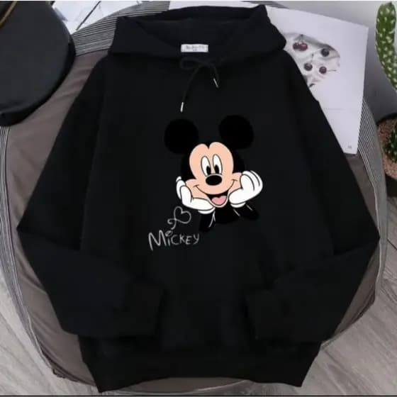 Moletom Unissex Mickey Com Capuz E Desenho Unissex Casado Frio
