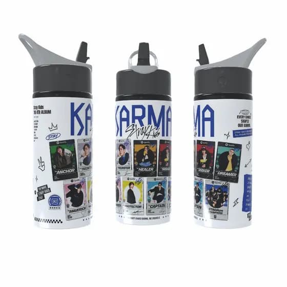 Garrafa Squeeze Stray Kids Karma K-Pop Alumínio Premium Arte Exclusiva STAY