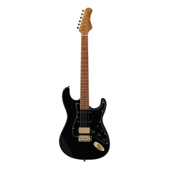 Guitarra Guitarra Elétrica Stratocaster Tagima T-640 Super Bk Lf/Bk Black Gold Classic Serie