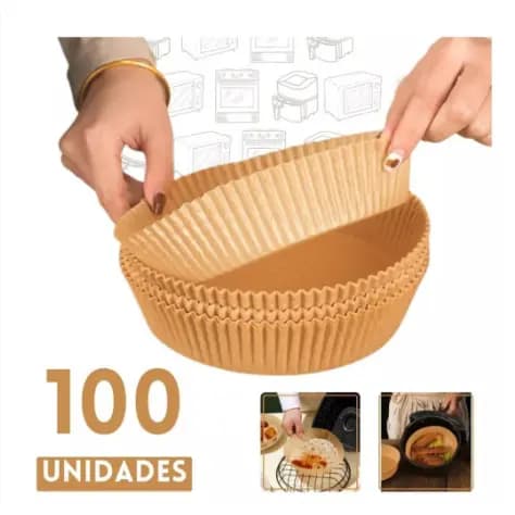 Forma De airfryer Papel Descartável Redondo Antiaderente Para Cozimento Papel