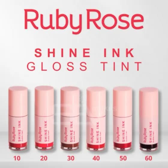 Lançamento Maquiagem Gloss Tint Shine Ink Linha Rosa - RUBY ROSE.