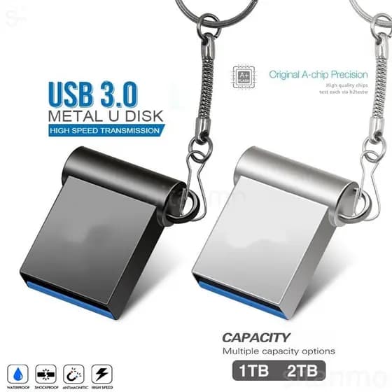 USB 3.0 2Tb 1TB 128Gb 64GB 32GB 16GB 8GB Pendrive Metal Flash Drive Memória De Disco De Alta Velocidade Varanda
