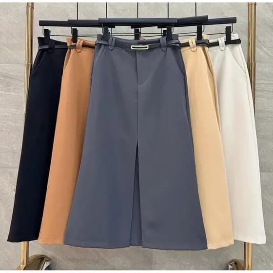 SAIA MÍDI ALFAIATARIA MODA EVANGÉLICA FEMININA MODA CRISTÃ CINTURA ALTA