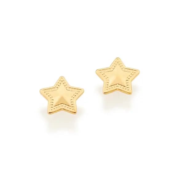 Brincos ROMMANEL Estrela BANHADO A OURO 18K SF 526462 526577