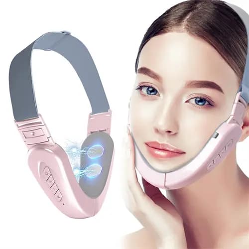 Máquina De Elevação Facial EMS Removedor De Queixo Duplo Emagrecedor Facial Linha V Mandíbula Elevador Facial Dispositivo De Aperto Da Pele Massageadores De Vibração Facial