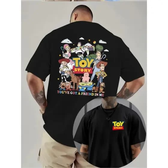 Camiseta Modelo Premium Desenho Animado Filme Toy Story Amigos Camisa Unissex 100% Algodão Plus Size